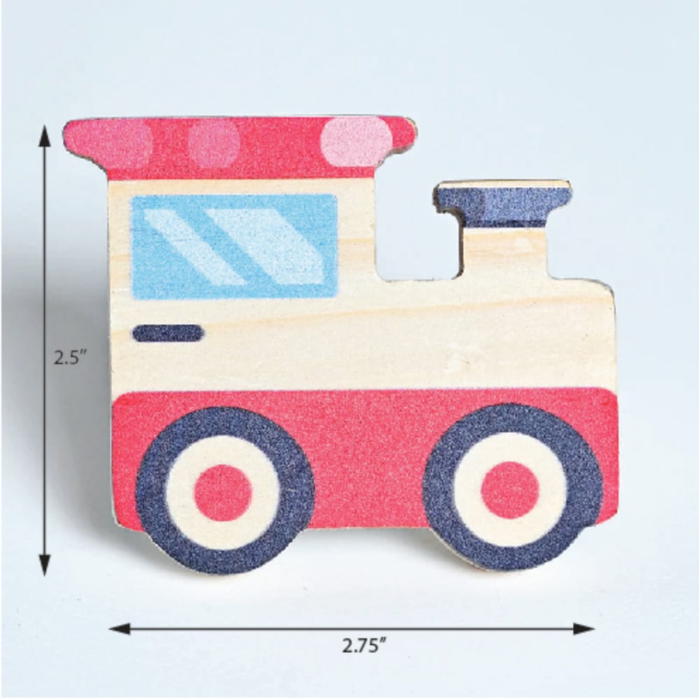 Handmade Pine Wood Train Kids Furniture Knob
